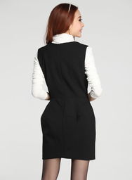 韩范小香风玫瑰花钉珠连衣裙 甜美修身，演绎时尚优雅