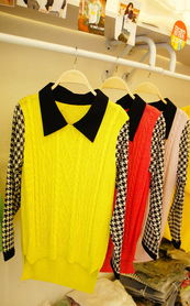 秋日糖果甜梦 东大门拼接针织衫点亮温柔衣橱